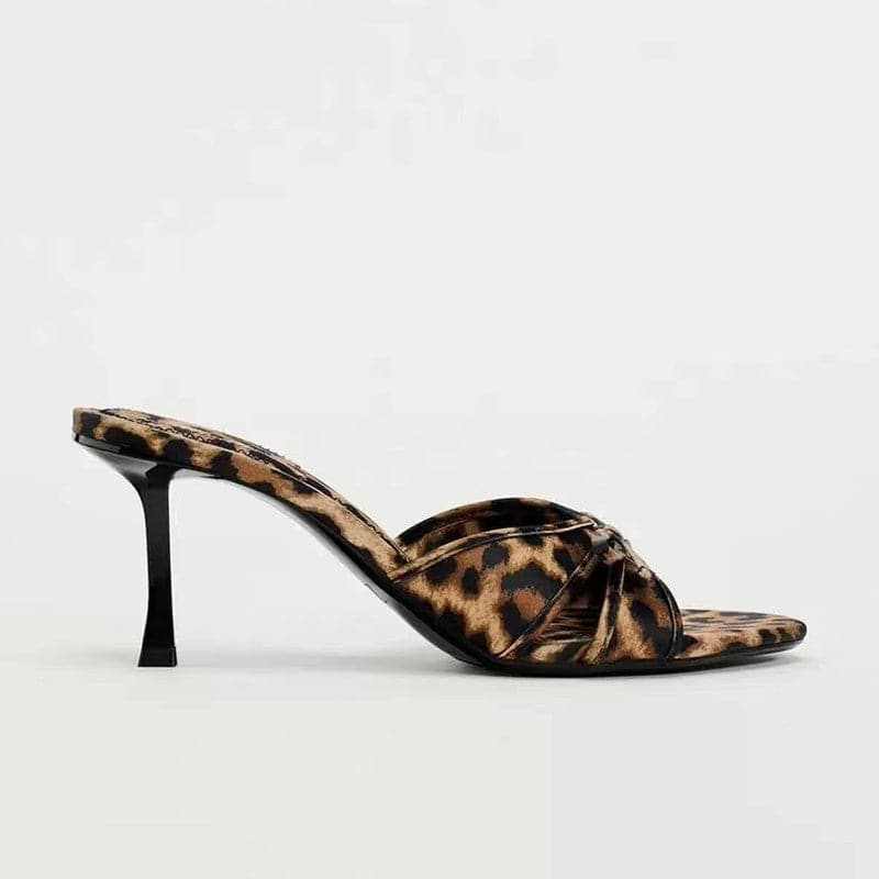 Chic Leopard Bow Kitten Heels - Love Salve